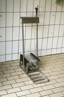 Stiefelreiniger 3 Bürsten niedrig, Edelstahl