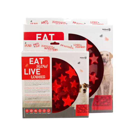Eat Slow Live Longer Star Red L