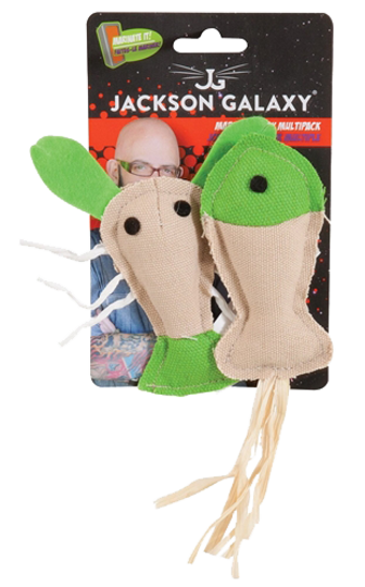 Jackson Galaxy Marinater Toy Fish/Lobster 2pk