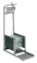 Stiefelreiniger 5 Bürsten hoch, Edelstahl