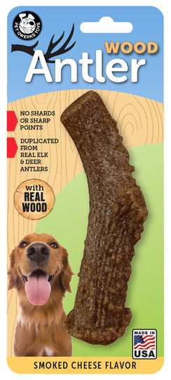 Pet Qwerks Wood Antler Smoked Cheese S 11 cm