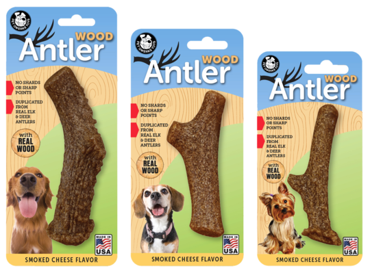 Pet Qwerks Wood Antler Smoked Cheese S 11 cm