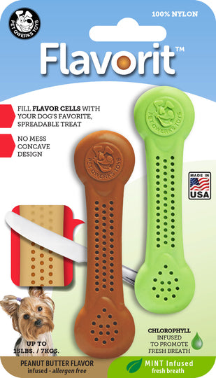 Pet Qwerks Flavorit Nylon Erdnuss Butter Bone S 10 cm 2 pcs.