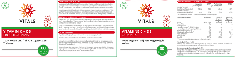 VITAMIN C + D3 60 FRUCHTGUMMIS