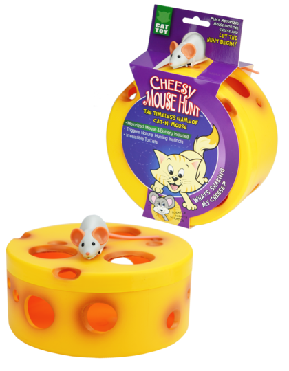 VisionSmart Cheesy Mouse Hunt Cat Toy