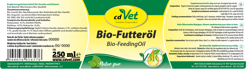 Bio-Futteröl 250 ml