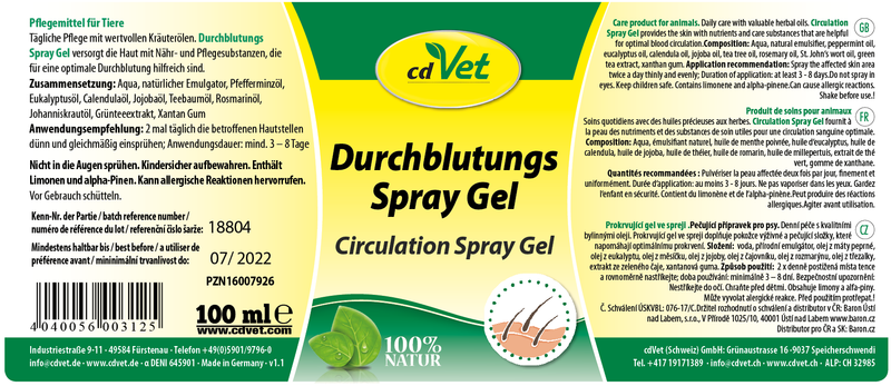 Durchblutungs Spray Gel 100 ml