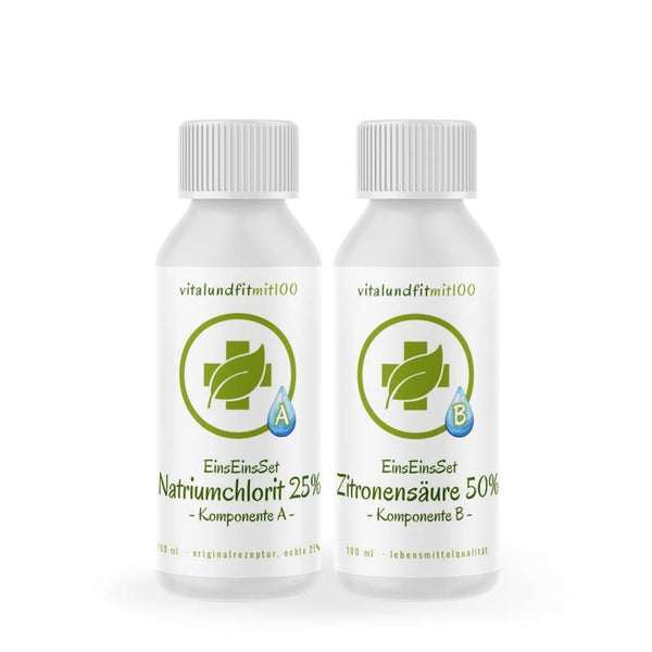 EinsEinsSet (Bestseller) [100 ml Set] Natriumchlorit + Säure