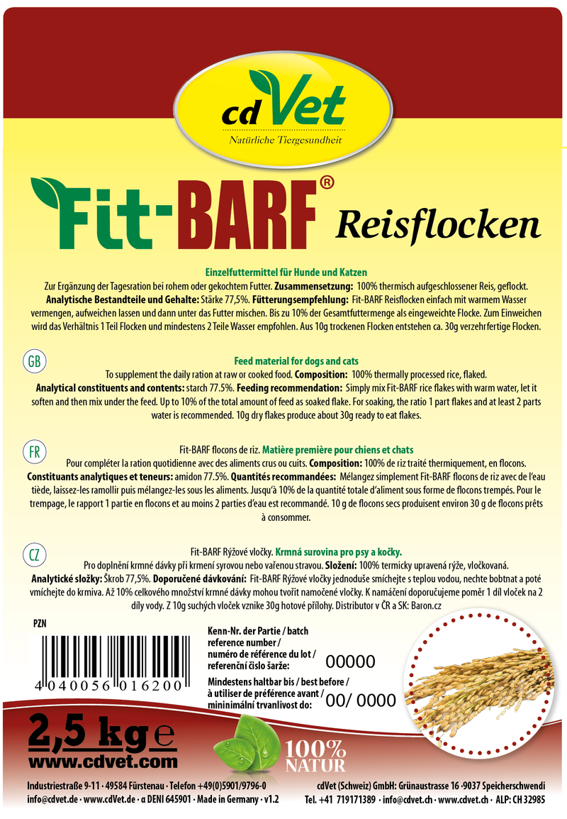Fit-BARF Reisflocken 2,5 kg