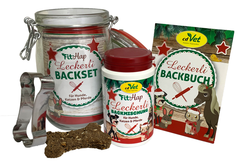 Fit-Hap Backmischung Leckerli - Weihnachts-Glas -NEU-
