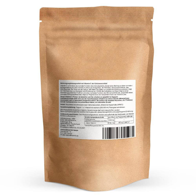 Gepuffertes Vitamin C (säurefrei) | 150 Kapseln a 600 mg