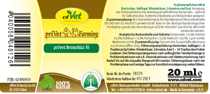 privet Bronchial Öl 20ml