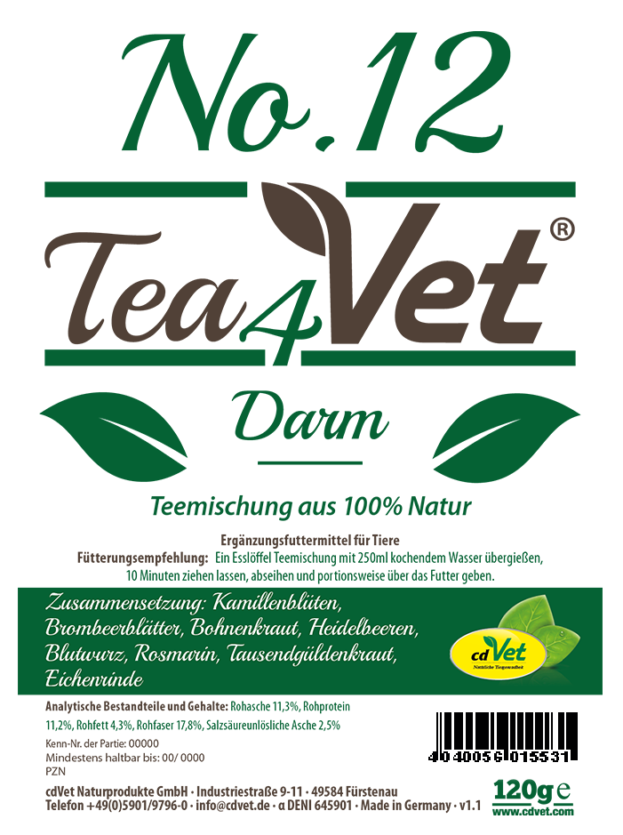 Tea4Vet No.12-Darm 120 g