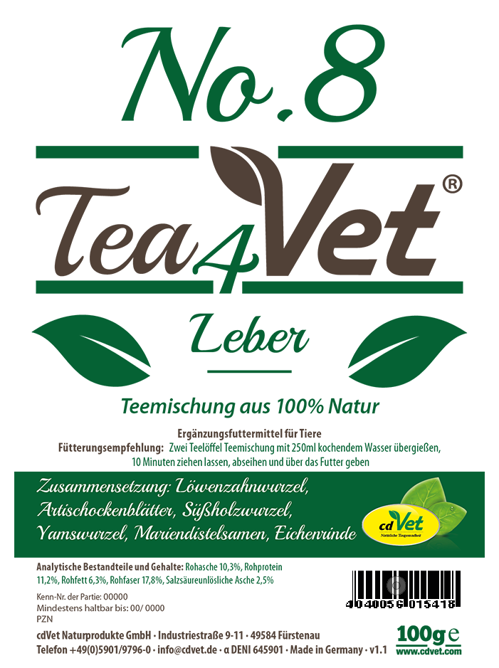 Tea4Vet No.8-Leber 150 g